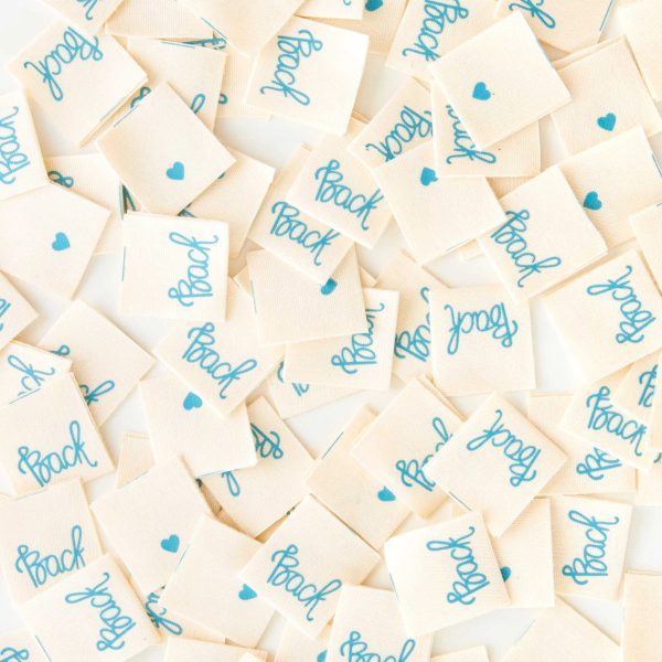Sarah Hearts - Back Organic Cotton - Sewing Woven Clothing Label Tags - LP162 Cheap - Image 3