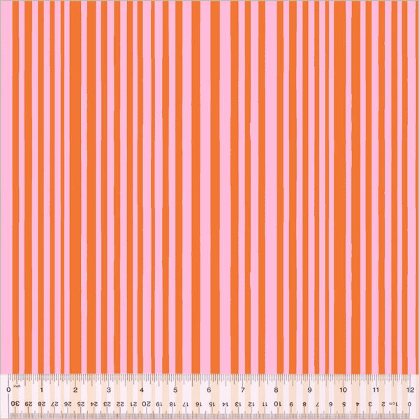 Kaleidoscope - Mini Stripe in Posy Pumpkin - Annabel Wrigley - 54121D-4 - Half Yard Online