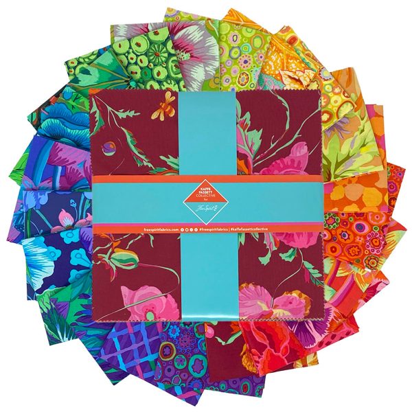 Kaffe Classics Plus (Spectrum) - 10-Inch Charm Pack, 42 pieces - by Kaffe Fassett Collective For Sale