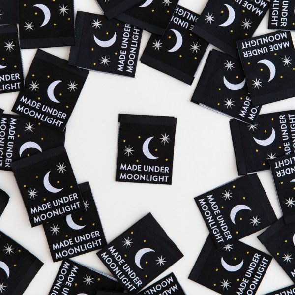 Sarah Hearts - Made Under Moonlight - Sewing Woven Clothing Label Tags - LP136 Online Hot Sale