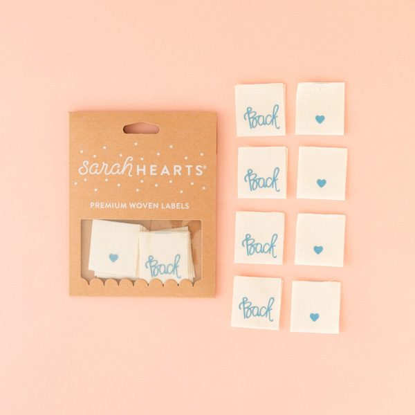 Sarah Hearts - Back Organic Cotton - Sewing Woven Clothing Label Tags - LP162 Cheap - Image 2