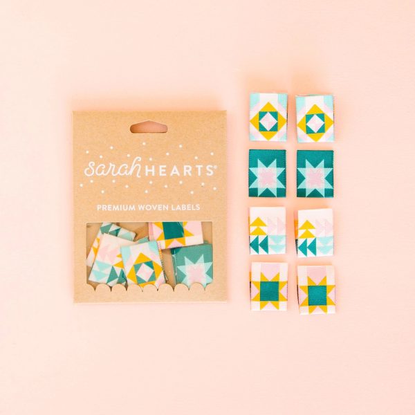 Sarah Hearts - Quilt Block - Sewing Woven Clothing Label Tags - LP160 Cheap - Image 2
