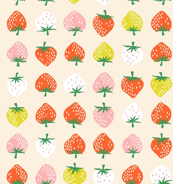 PREORDER - Strawberry - Strawberry in Shell - Kimberly Kight - RS3084 11 - Half Yard For Sale