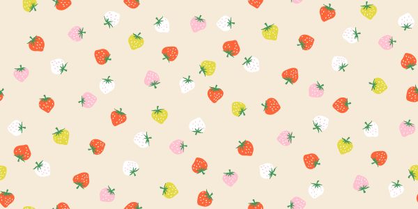 PREORDER - Strawberry - Strawberry Toss in Shell - Kimberly Kight - RS3085 11 - Half Yard For Cheap